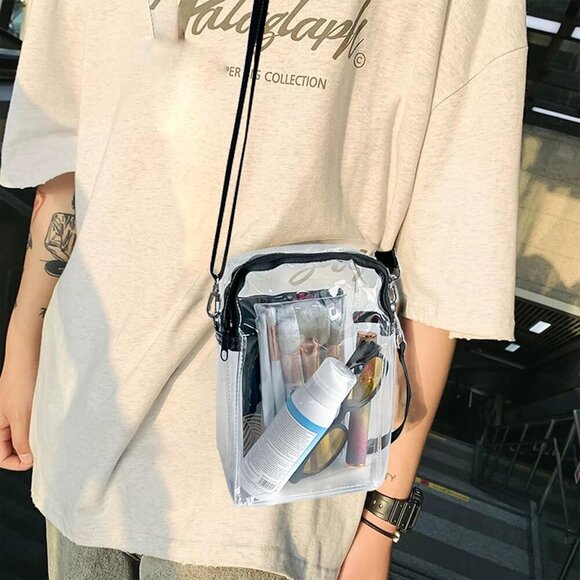 Versatile Clear Messenger Bag with Adjustable Strap - Ultimate Event Companion - Picture 7 of 7